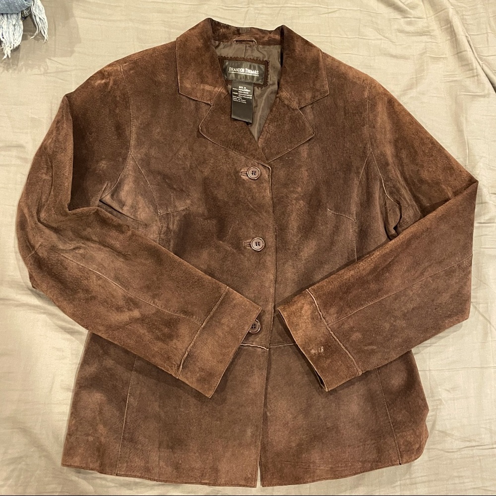Brandon Thomas suede brown coat size M